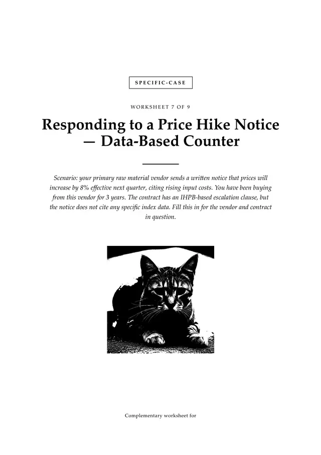 Cover, Responding to a Price Hike Notice — Data-Based Counter