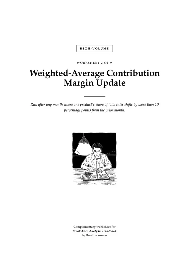Cover, Weighted-Average Contribution Margin Update